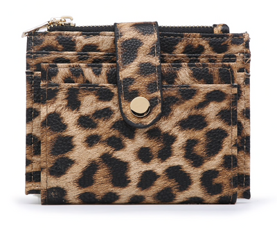 Sam Mini Snap Wallet - Leopard