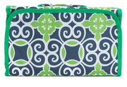 Roll Up Cosmetic Bag - Green Vines