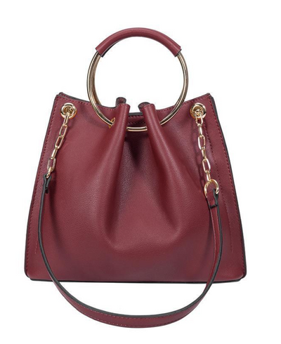 Chelsea Merlot Shoulder/Bucket Bag