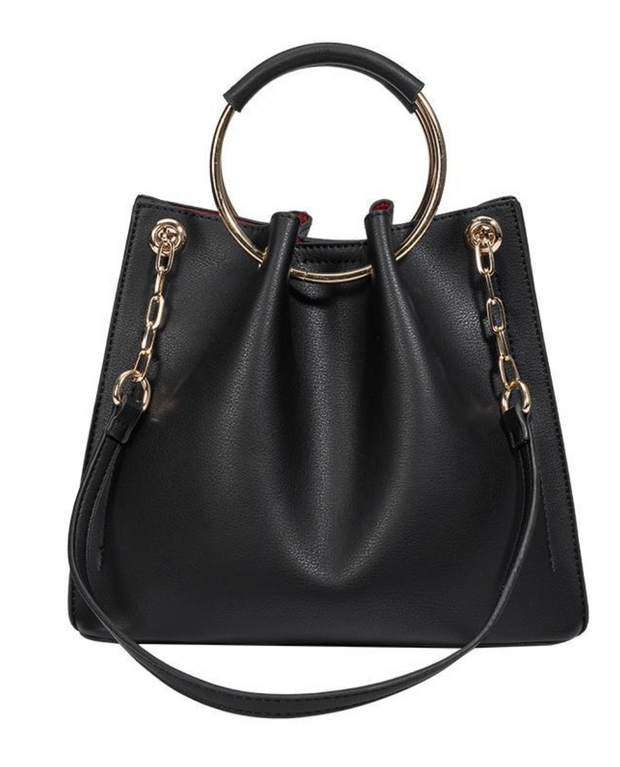 Chelsea Black Shoulder/Bucket Bag